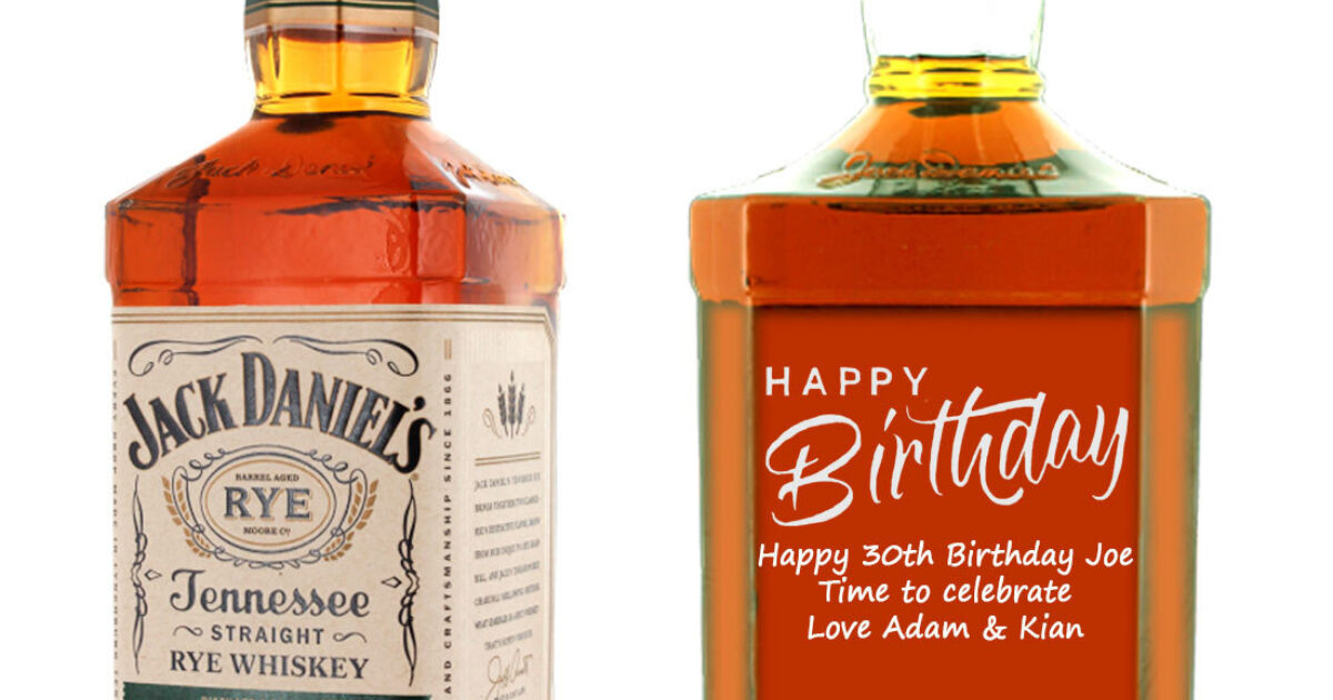 Personalised Jack Daniel's Straight Rye Whiskey 70cl | Prestige Drinks