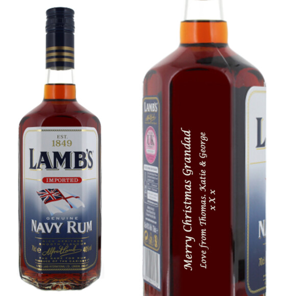 Personalised Lambs Navy Rum 70cl Prestige Drinks